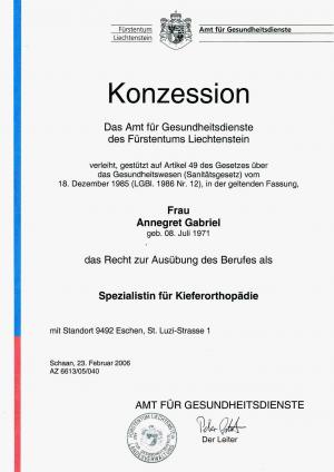 Kieferorthop&auml;die Dr. Gabriel Zertifikat3 Fachpraxis Kieferorthop&auml;die - Zertifikate Dr. Gabriel