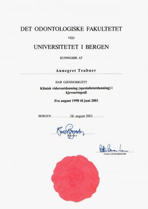 Kieferorthop&auml;die Dr. Gabriel Zertifikat4 Fachpraxis Kieferorthop&auml;die - Zertifikate Dr. Gabriel